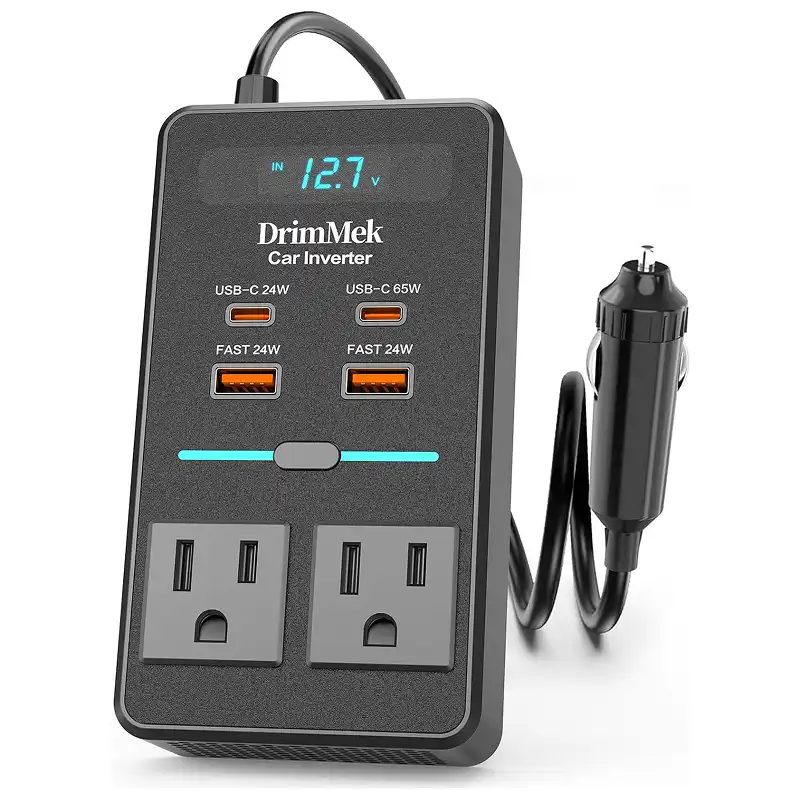 DrimMek 300W Car Power Inverter, DC 12V to 110V AC